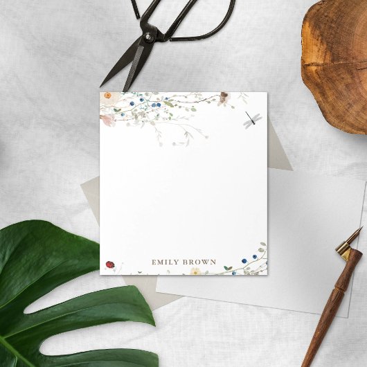 甘草の山花とレディーバパーソナライズされたグ ノートパッド