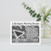 甘草スティックキャンディマルティーニレシピカード葉書 ポストカード (スタンド正面)