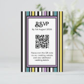 甘草ストライプ菓子 出欠カード (スタンド正面)