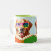 甘読い犬の本 ツートーンマグカップ (正面左)