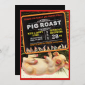 甘豚ローストパーティの招待状 招待状 (正面/裏面)