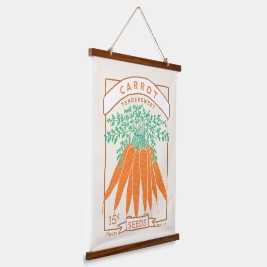 甘辛ニンジン種子パケッぶら下がったトのタペストリー 吊り下げ型タペストリー (傾斜あり)