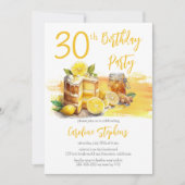 甘辛レモンケーキジンジャーティー30th誕生日パーティー 招待状 (正面)