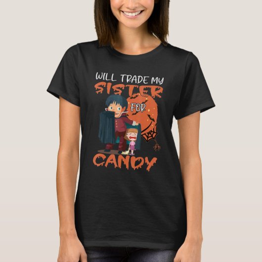 甘酸っぱいの妹を菓子に換える Tシャツ (正面)