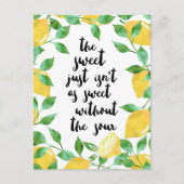 甘酸っぱいレモン引用文はがき ポストカード (正面)