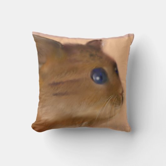 甘頭が切れるい猫 クッション (正面)