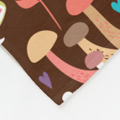 生えストップないキノコ フリースブランケット (角)