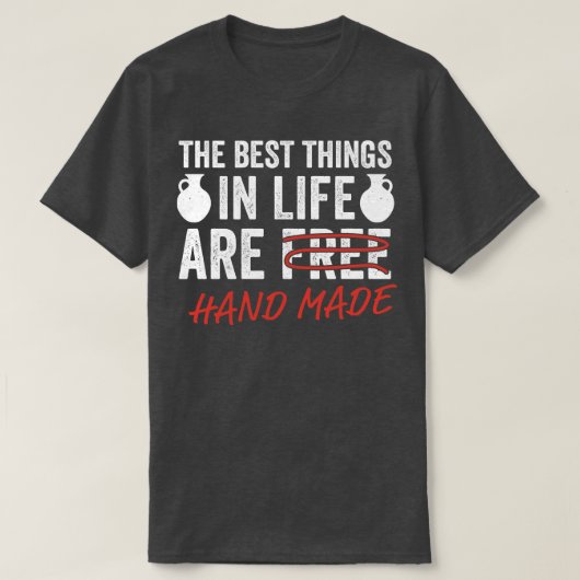 生おもしろい最高の陶器陶磁器 Tシャツ (デザイン正面)