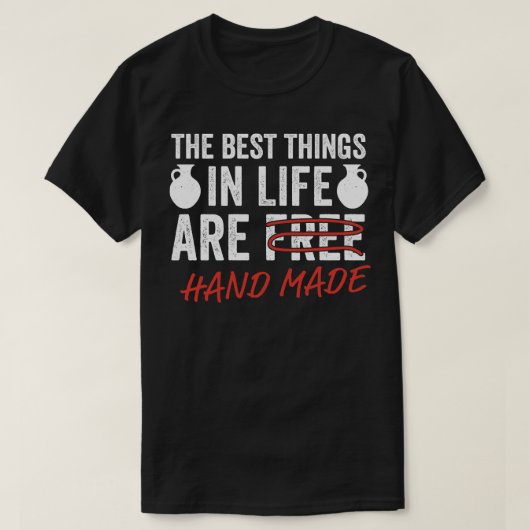 生おもしろい最高の陶器陶磁器 Tシャツ (デザイン正面)