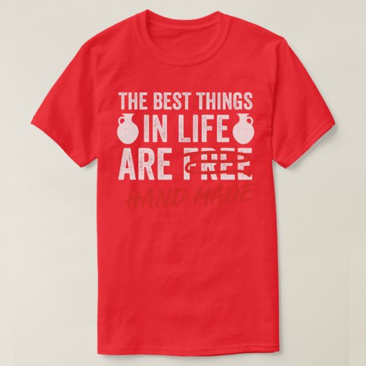生おもしろい最高の陶器陶磁器 Tシャツ (デザイン正面)