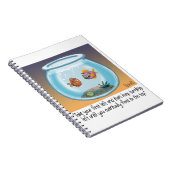 生おもしろい死を描いた魚の方向漫画 ノートブック (右側)