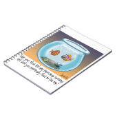 生おもしろい死を描いた魚の方向漫画 ノートブック (左側)