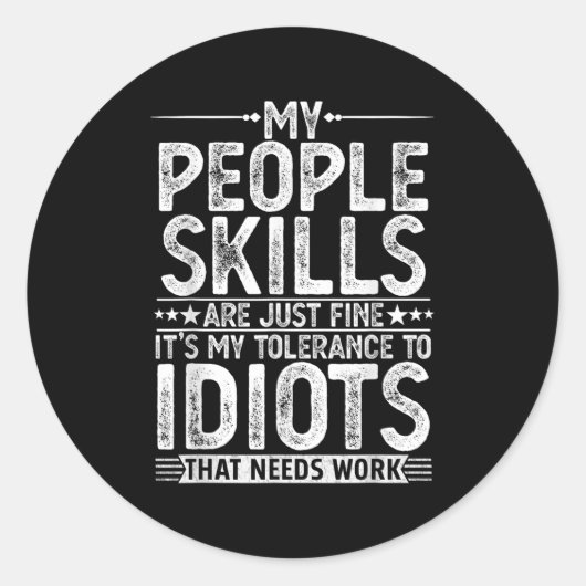 生おもしろい活男性へな女性ユーモア皮肉 ラウンドシール (正面)