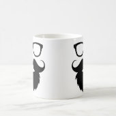 生おもしろい髭の男 コーヒーマグカップ (中央)