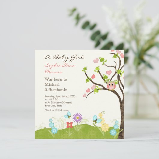 生お洒落命ハートの木の渦巻き旋回 案内状 (スタンド正面)