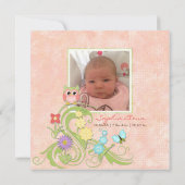 生お洒落命ハートの木の渦巻き旋回 案内状 (裏面)