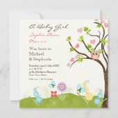 生お洒落命ハートの木の渦巻き旋回 案内状 (正面)