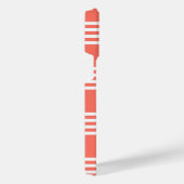 生きたサンゴと白い四ストライプつのパターン iPhoneケース (右側面)