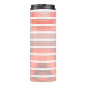 生きたサンゴと白い5つのストライプパターン タンブラー (裏面)