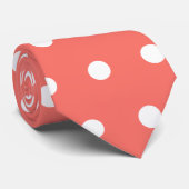 生きたサンゴの白い点のパターン ネクタイ (ロール)