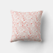 生きたサンゴの鳩の花 クッション (裏面)