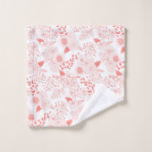 生きたサンゴの鳩の花 バスタオルセット (ウォッシュタオル)