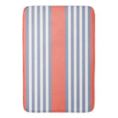 生きたサンゴストライプと青い灰色の5つのパターン バスマット (正面縦)