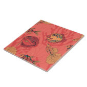 生きたサンゴ礁に生息する魚 タイル (側面)