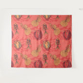 生きたサンゴ礁に生息する魚 タペストリー (正面(横))