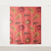 生きたサンゴ礁に生息する魚 タペストリー (正面)