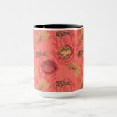 生きたサンゴ礁に生息する魚 マグカップ (中央)