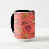 生きたサンゴ礁に生息する魚 マグカップ (正面左)