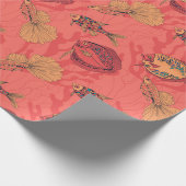 生きたサンゴ礁に生息する魚 ラッピングペーパー (角)