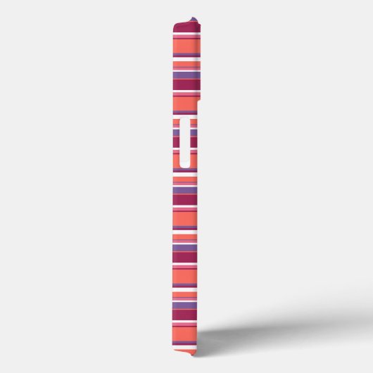 生きたサンゴ、赤と紫のストライプCase-Mate iPh Case-Mate iPhoneケース (裏面 / 右)