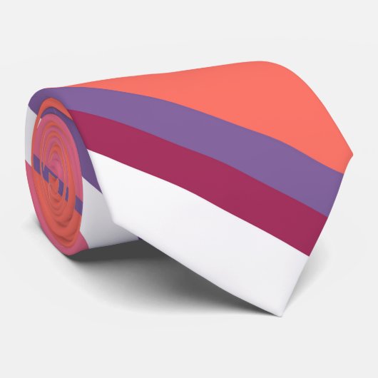 生きたサンゴ、赤と紫 ネクタイ (ロール)