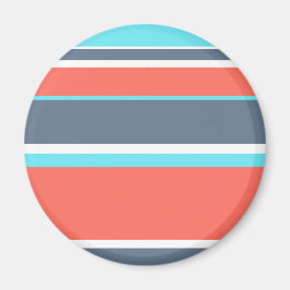 生きたサンゴ、青と灰色のストライプ マグネット