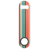 生きたサンゴ、青と黄色のストライプ スピード栓抜き (正面)