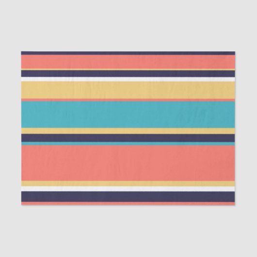 生きたサンゴ、青と黄色のストライプ 薄葉紙 (正面)