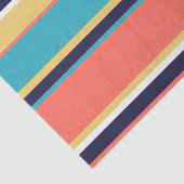 生きたサンゴ、青と黄色のストライプ 薄葉紙 (詳細)