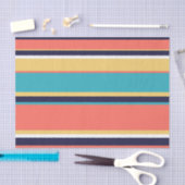 生きたサンゴ、青と黄色のストライプ 薄葉紙 (クラフト)