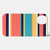 生きたサンゴ、青と黄色のストライプCase-Mate iP Case-Mate iPhoneケース (裏面 (横))