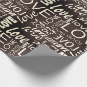 生きたモノクロギャラリー愛の言葉アート ラッピングペーパー (角)