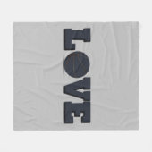 生きた愛のバスケッ遊トケットゲーム フリースブランケット (正面(横))