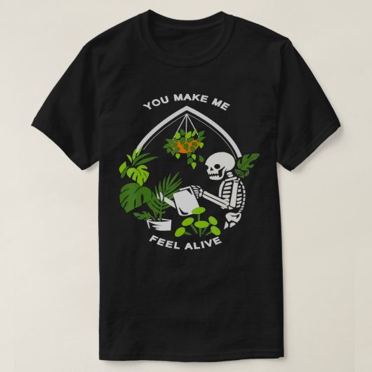 生きた感じどろのおもしろい植物の贈り物 Tシャツ (デザイン正面)