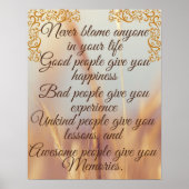 生きた木造の壁の芸術で誰かを責めない ポスター (正面)