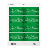 生きた植物はモンステラと取り扱って気にください ラベル (フルシート)