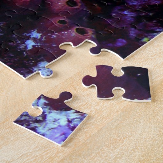 生きた珊瑚と一緒に泳ぐウミガメ ジグソーパズル (側面)