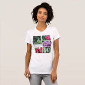 生きた緑葉と花 Tシャツ (正面フル)