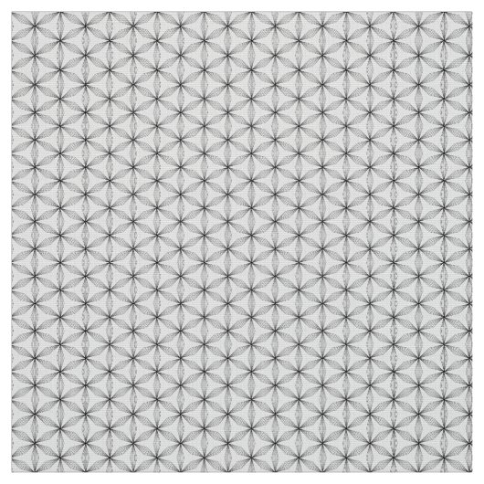 生きた黒い柄の花 ファブリック (見本)