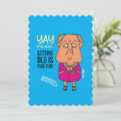 生きたYay、まだ-気難しい老人の誕生日 カード (スタンド正面)